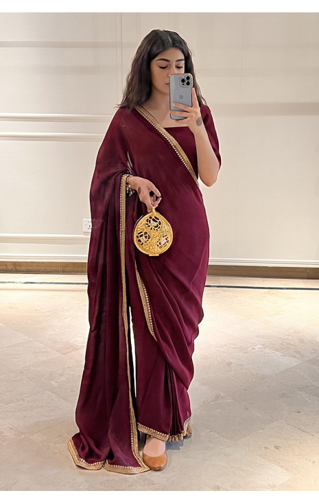 Maroon Saree